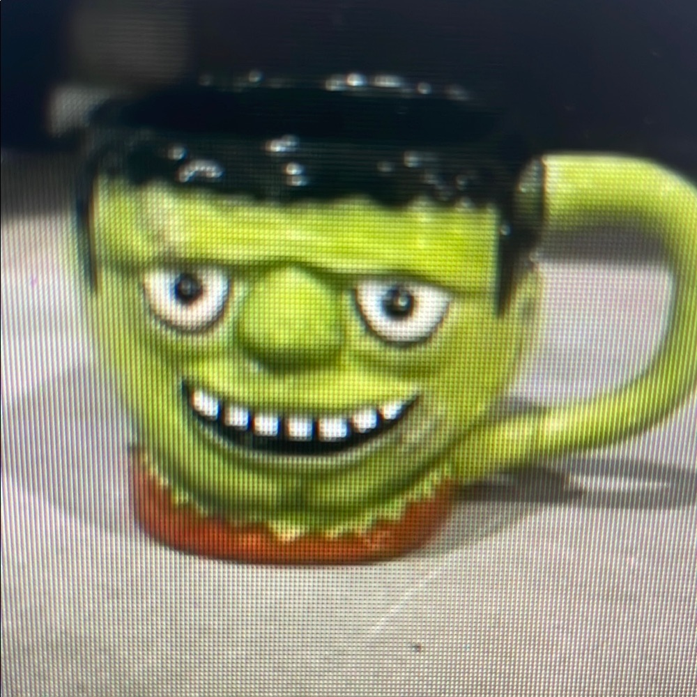 Green Monster Face Mug